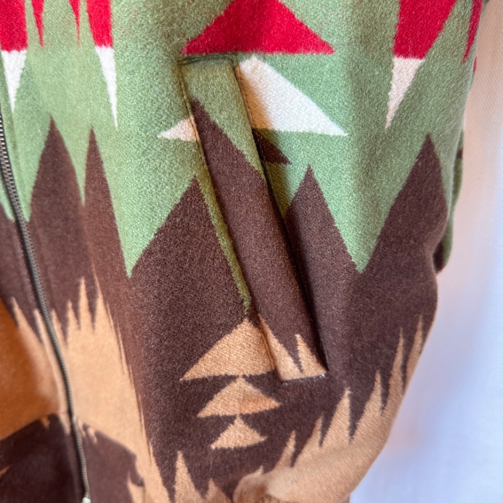 Justin Kraff Pendleton Beaded Eagle Wool Bomber J… - image 8